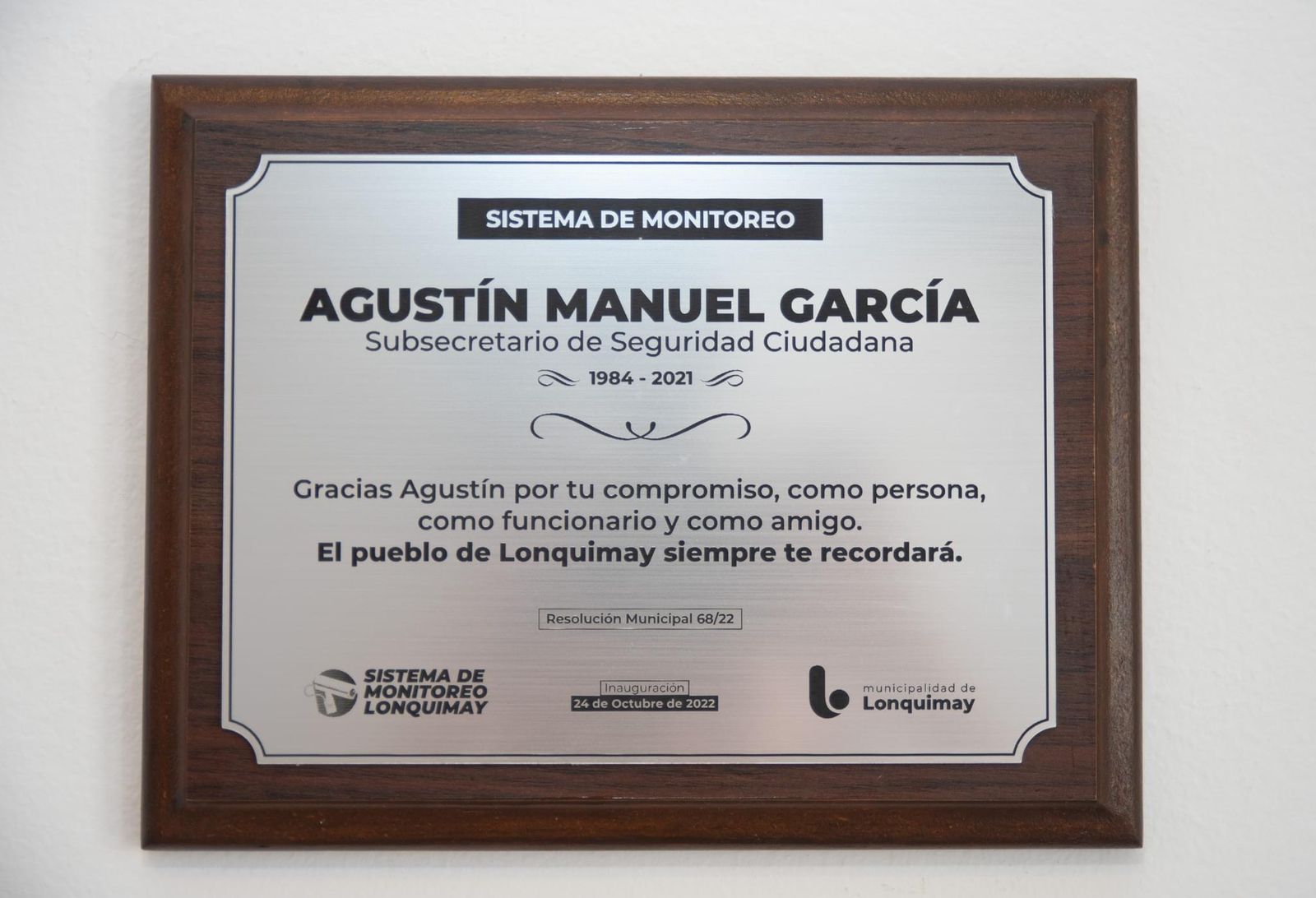 Lonquimay inauguró un centro de monitoreo en memoria de Agustín García