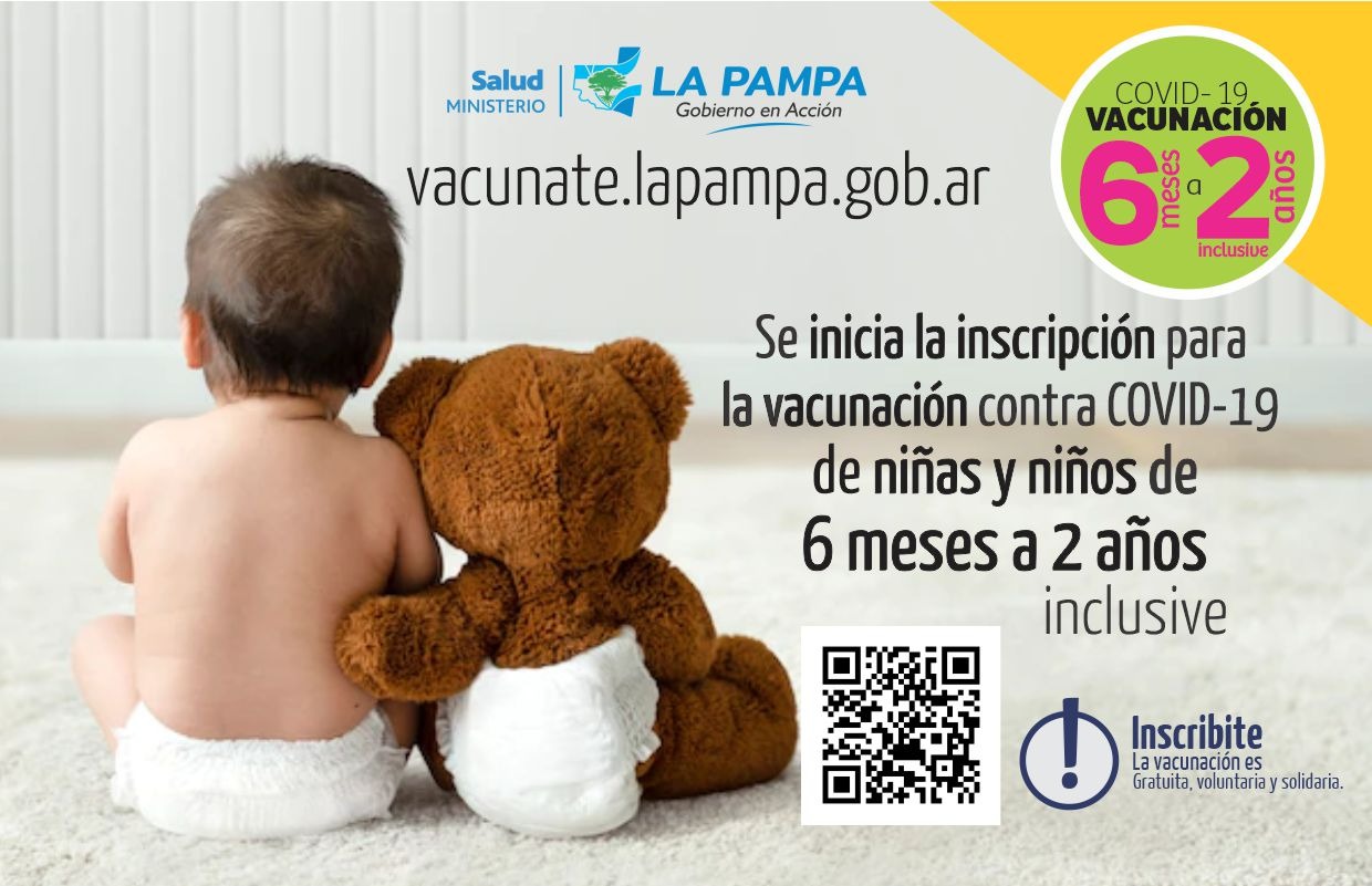 Se vacunará contra COVID -19 a niñas y niños desde los 6 meses inclusive