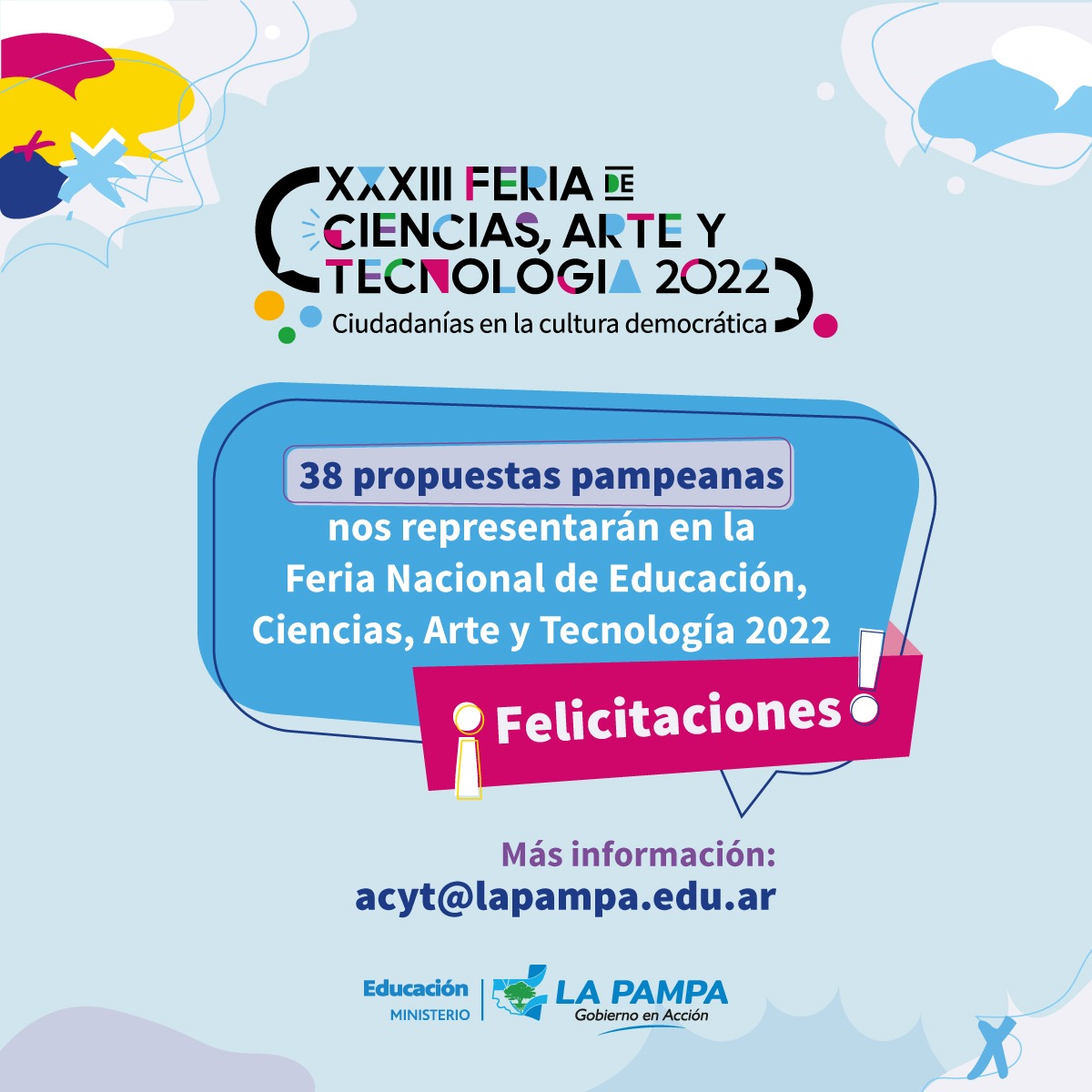 Propuestas escolares que representarán a La Pampa en la Feria Nacional de Ciencias