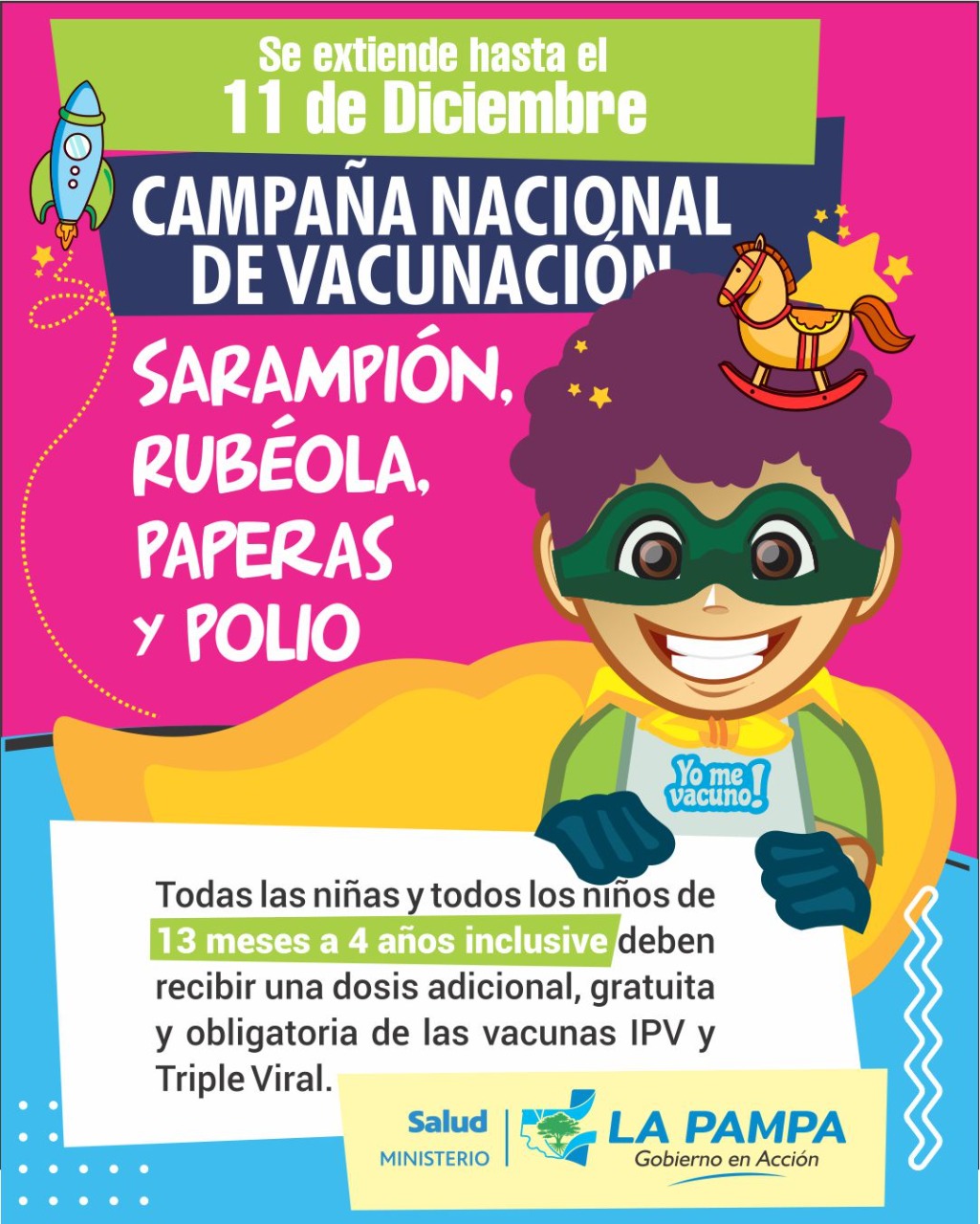 Se extiende la vacunación pediátrica contra Sarampión, Rubéola, Paperas y Poliomielitis