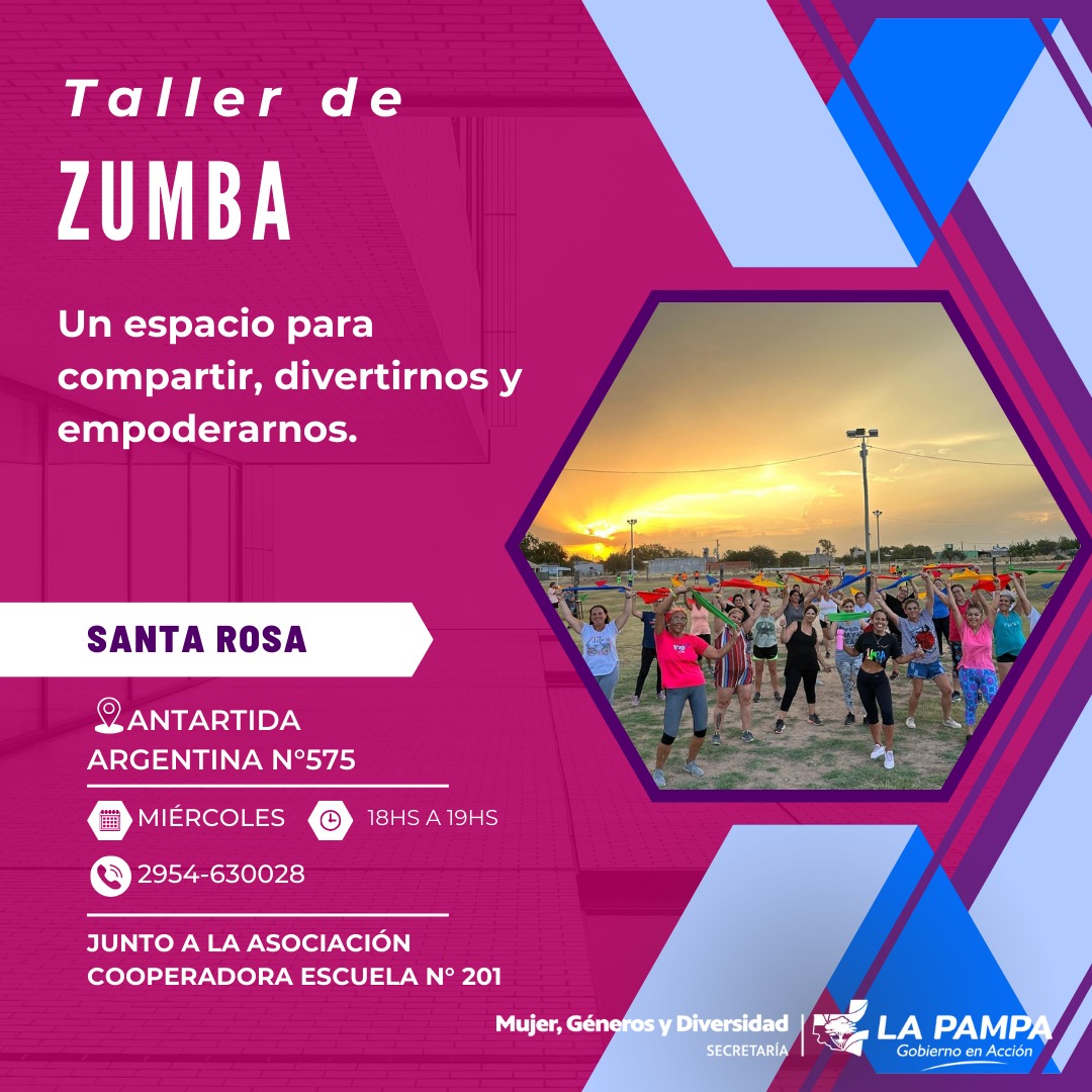 Anunciaron nuevo Taller de Zumba en Santa Rosa  