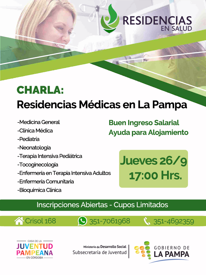 Charla sobre residencias médicas en Córdoba 