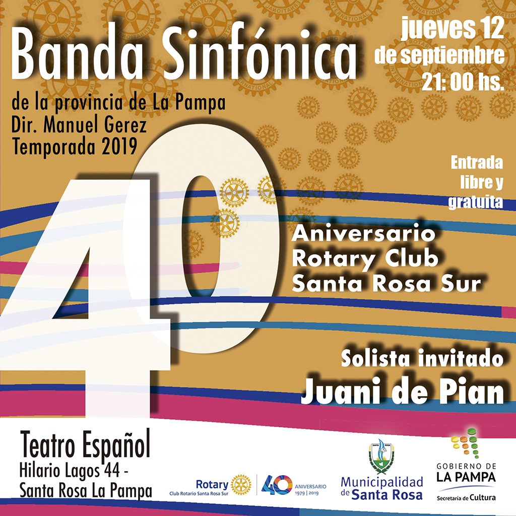 Mañana se presenta la Banda Sinfónica de La Pampa en el Teatro Español  