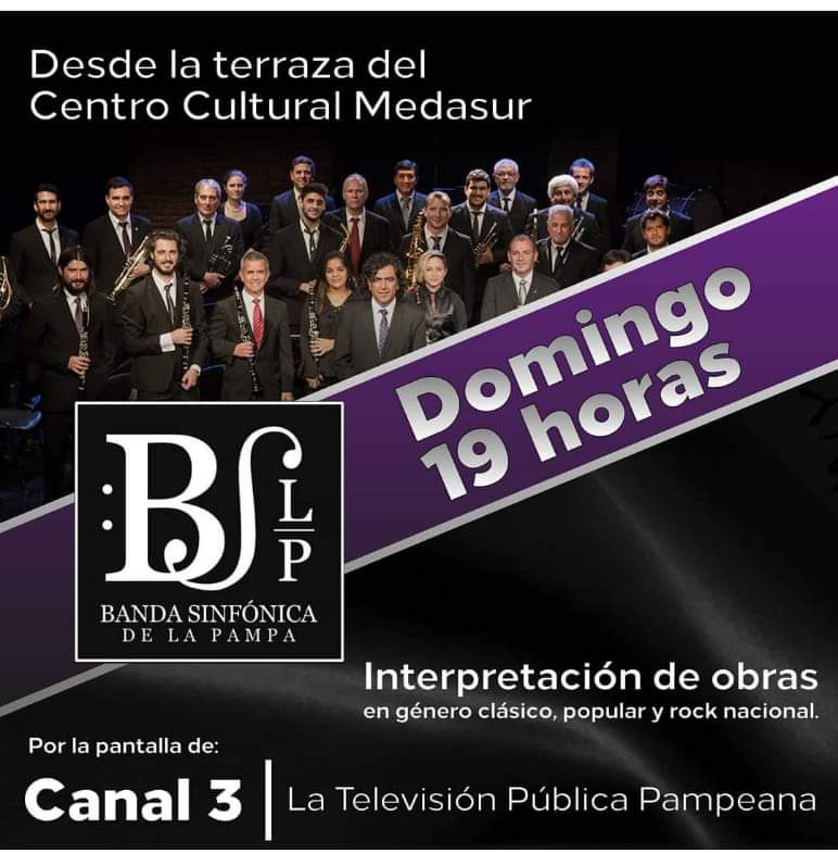 Concierto de cámara con la Banda Sinfónica de La Pampa, hoy por Canal 3