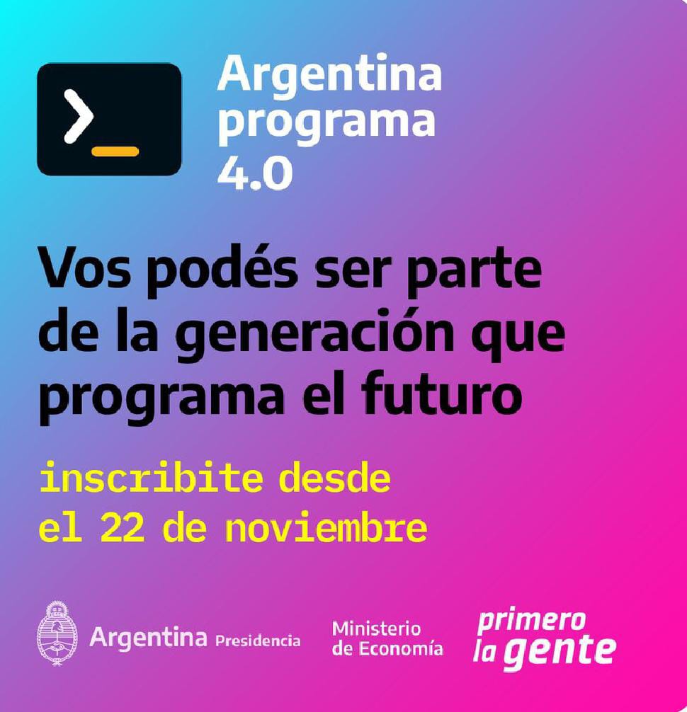 Invitan a participar de ciclo Argentina Programa 4.0 