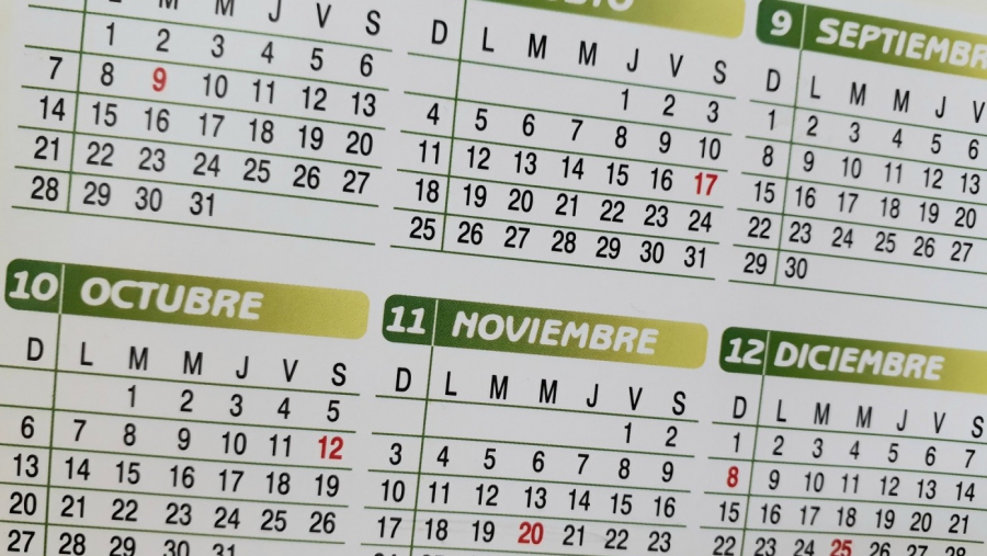Calendario de feriados en octubre 
