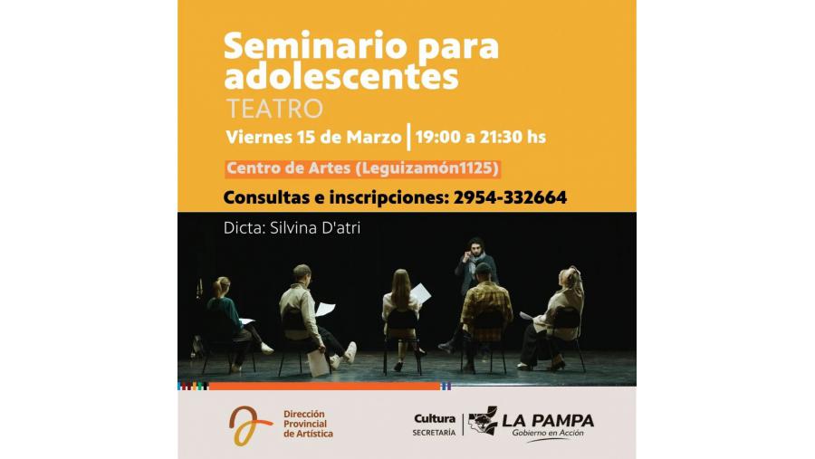 Seminario de Teatro para adolescentes en el Centro de Artes  